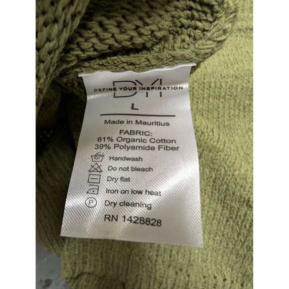 DYI Women's Sweater Short Lichen Green Size L - Picture 2 of 5